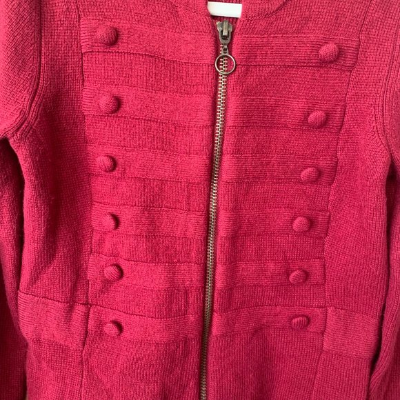 NWT Cupio Medium Rumba Red Hooded Full Zip Military Style Jacket Women's - Picture 6 of 14